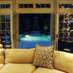 "With furnishings from mertinsdykehome in Little Rock, 
the pool house is sleek 
and stylish for any occasion."